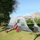image 2 of Outsunny 6-8 Person Tunnel Tent, Two-room Camping Tent with Carry Bag, Grey