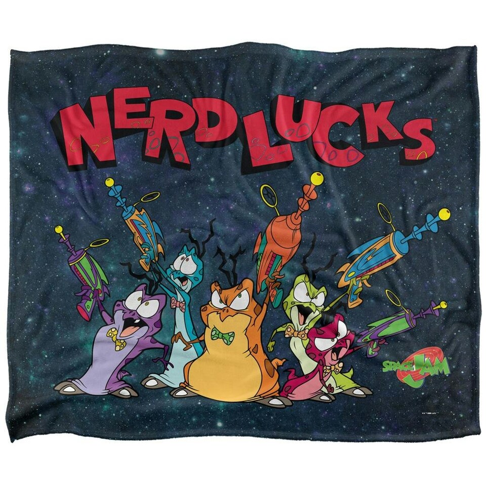 image 1 of Space Jam Nerdlucks Blanket - Multicoloured - One Size