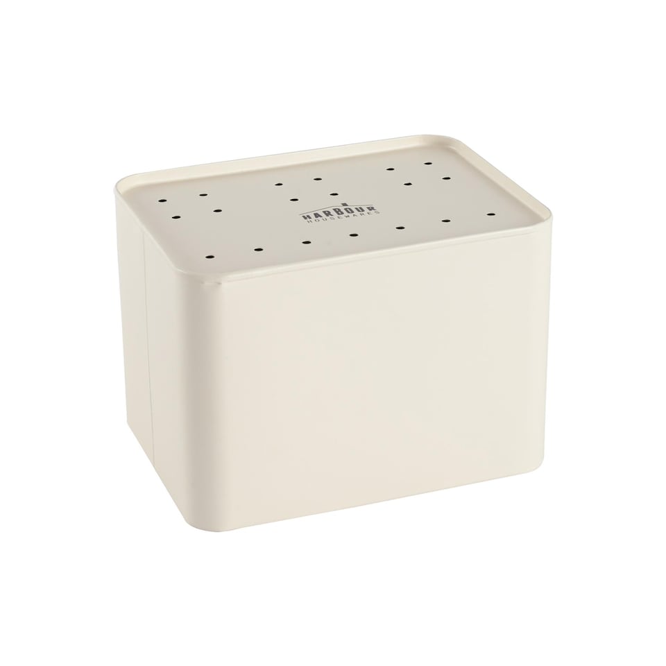 image 1 of Harbour Housewares Vintage Metal Sink Tidy - Cream | White | Cream