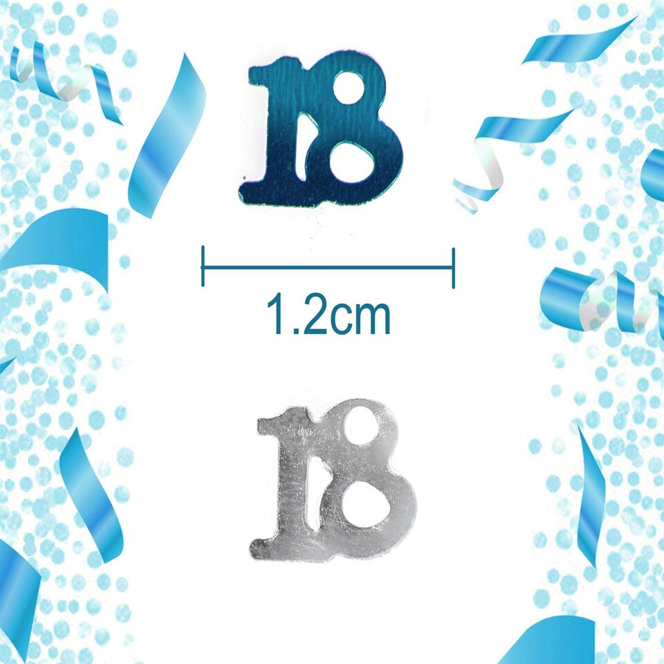 image 1 of 14g 18th Blue Happy Birthday Confetti