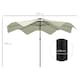 image 7 of Outsunny Garden Parasol Umbrella with LED Lights and Tilt, Table Umbrella