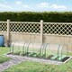 image 2 of Outsunny Tunnel Greenhouse Steel Frame for Garden Backyard w Zipper Doors