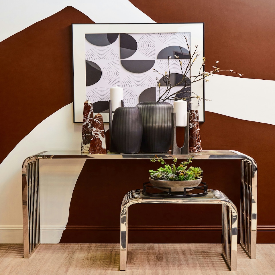 image 1 of Interiors by Premier Slatted End Table Grey