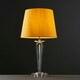 image 1 of ValueLights Modern Clear Genuine K9 Crystal Base Table Lamp With Mustard Shade