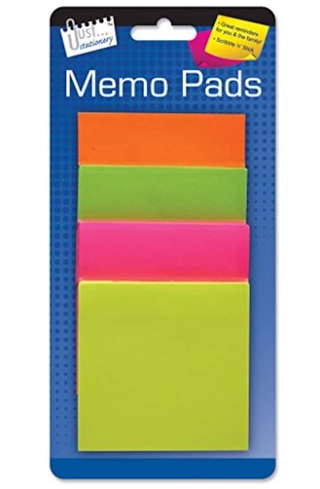 image 1 of Just Stationery 5927 75 mm Sticky Memo Pads – Pack of 4
