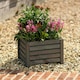 image 2 of Primrose Wooden Grey Square Patio Planter Garden Flower Pot Planter 38cm