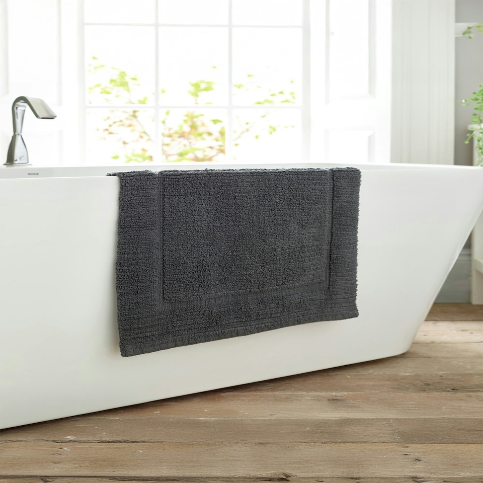 image 1 of Quik Dri 1500gsm Bath Mat 50x80cm – Everday Absorbent Bathroom Mat | Grey | Charcoal | 50 x 80cm