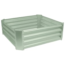 Harbour Housewares Square Galvanised Steel Raised Garden Bed - 90cm x 90cm - Green Green