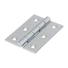 Timco - Double Stainless Steel Washered Hinges - Solid Brass - Polished Chrome (Size 76 x 50 - 2 Pieces)