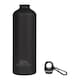 image 3 of Trespass Adults Slurp Water Bottle With Carabiner (1 Litre) | Black | Matt Black | 1