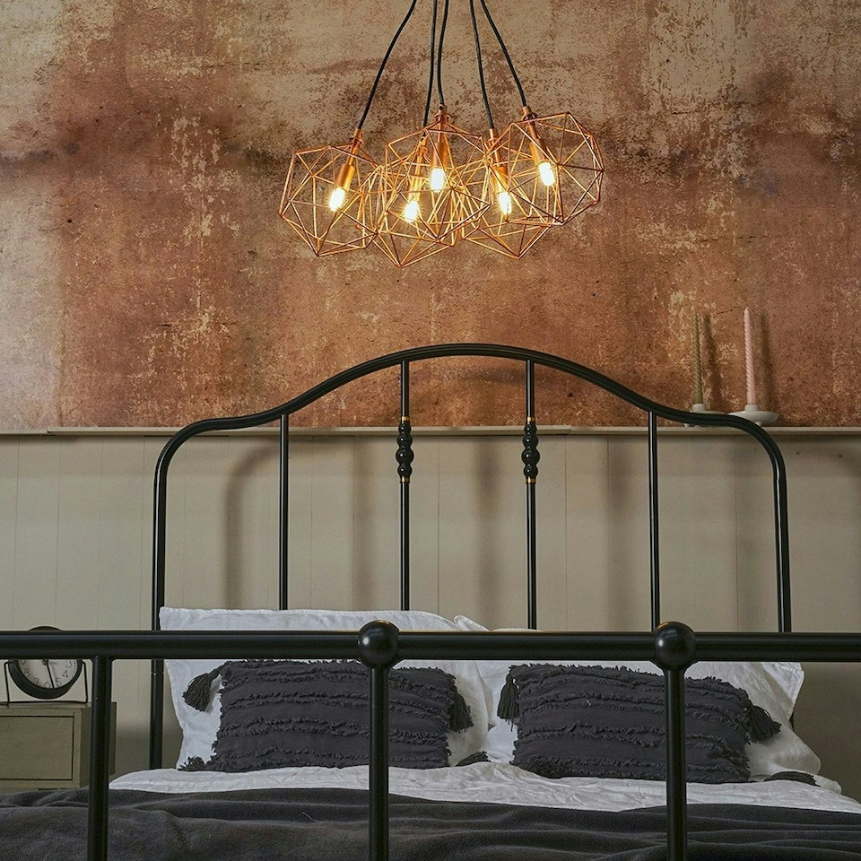 image 1 of ValueLights Jerome 5 Way Copper Ceiling Light Pendant