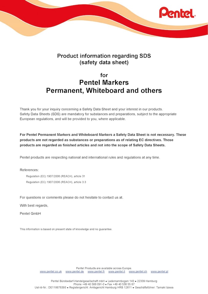 image 1 of Pentel Permanent Markers Black Fine Bullet Tip 1mm Pack 12