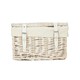 image 3 of 35cm White Wash Wicker Picnic Basket with Lining White | White | One Size