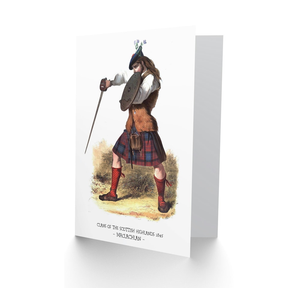 image 1 of Book Clans Scottish 1845 Maclachlan Colour Scottish Scotland Card