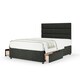image 1 of Signature Platinum 2000 Pocket Sprung Charcoal Linen 2 Drawer Divan Set And Milan Headboard Small Single