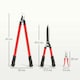 image 7 of Outsunny 3 PC Garden Shears Set w/ Hedge Shears, Lopper, Garden Secateurs