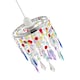 image 3 of Modern Waterfall Design Pendant Shade with Multi Colour Acrylic Drops and Beads | Multi | Multi-coloured | 1
