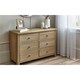 image 1 of Rustic Limed Oak 6 Drawer Wide Chest
