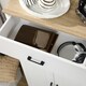 image 8 of HOMCOM Kitchen Cupboard Storage Cabinet with Drawer, Countertop, White White | Natural Wood Effect