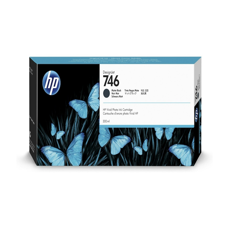 HP 746 Matte Black Standard Capacity Ink Cartridge 300ml - P2V83A N/A