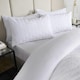 image 2 of OHS Embossed Geometric Textured Duvet Cover and Pillowcase Set, King - White