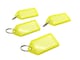 image 5 of Pack of 50 Large Yellow Identity Tag Key Rings - Sliding Fob Keyrings Coloured