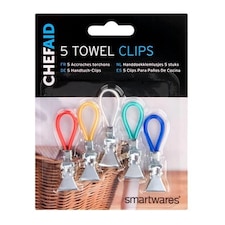 Chef Aid ChefAid 5 Towel Clips - One Colour - One Size