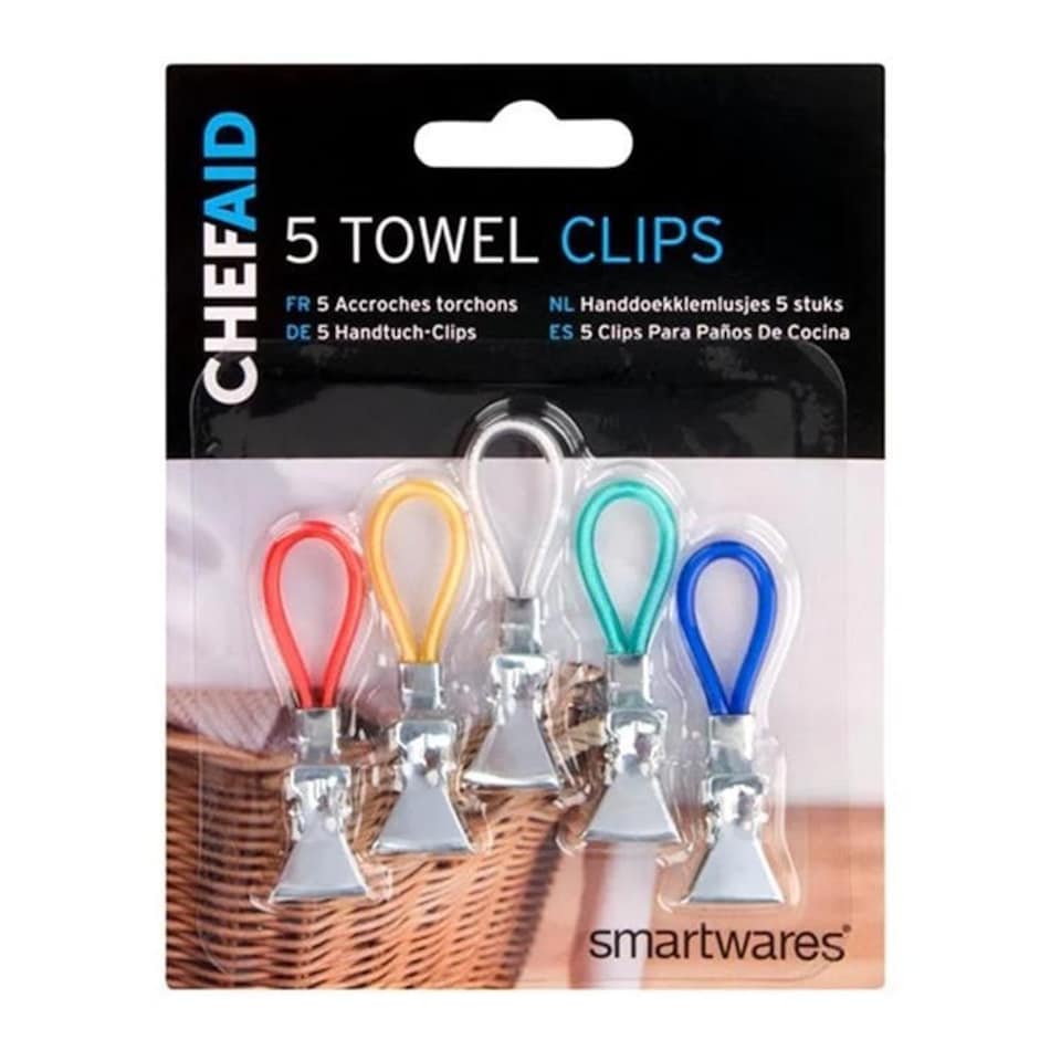 Chef Aid ChefAid 5 Towel Clips - One Colour - One Size