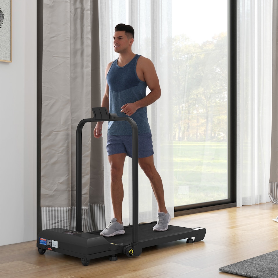 image 1 of HOMCOM 2.5HP Folding Treadmill Walking Pad with Remote Control