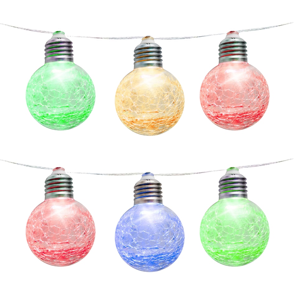 image 1 of Gardenwize Solar Crackle Ball String Lights (10 Piece)