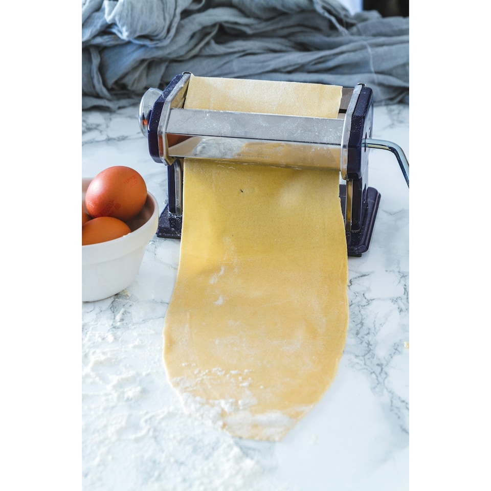 image 1 of KitchenCraft Pasta Machine Blue Stainless Steel