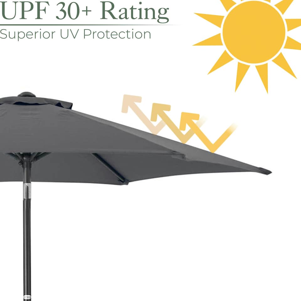 image 1 of 2.4m Crank and Tilt Parasol - Grey