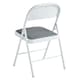 image 4 of Set of 2 Folding Dining Chairs Metal Frame Padded Seats