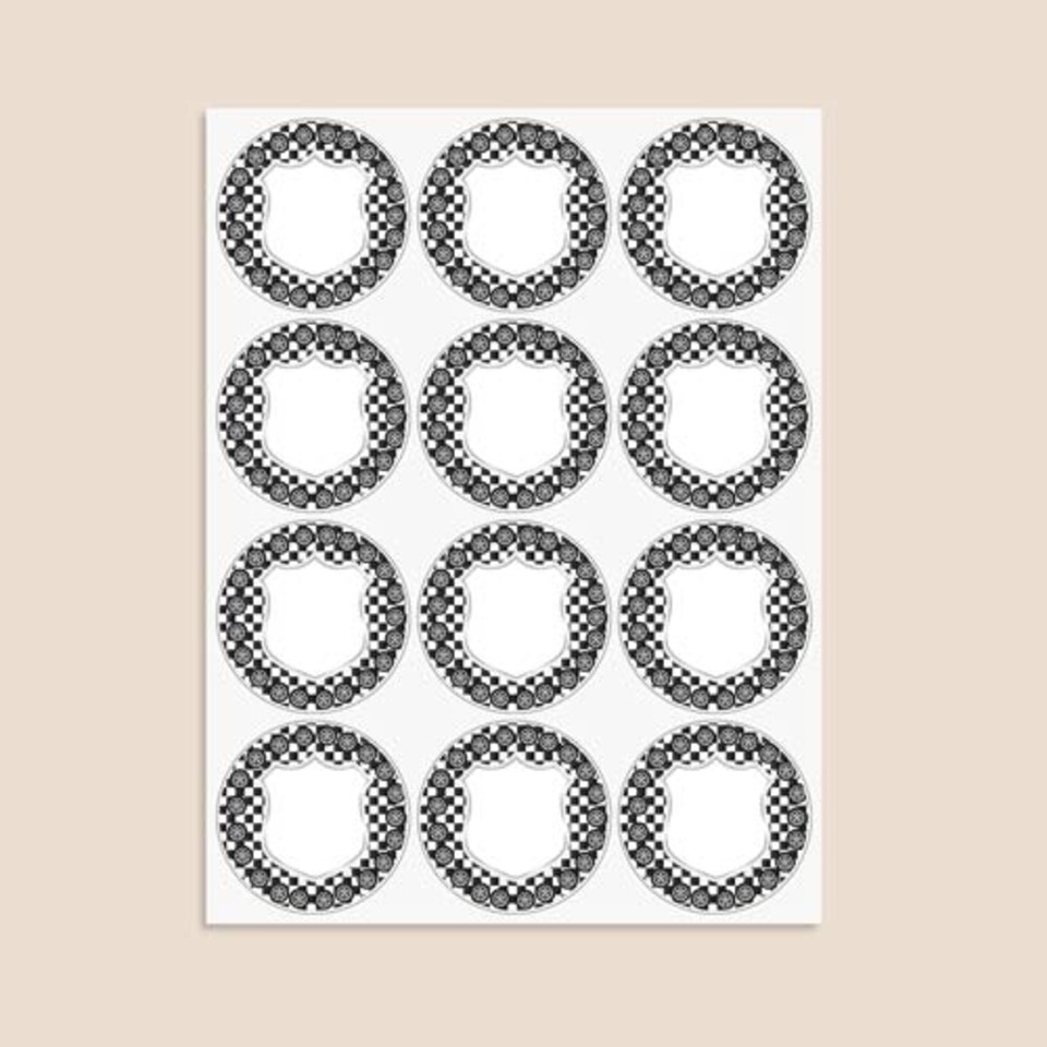 image 1 of Cars Design 60mm Round Sticker sheet of 12