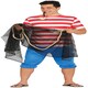image 3 of Fancy Dress Adult Hiker Sailor Red White - XL