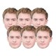 image 1 of Kit Connor Cardboard Face Mask - Pack of 6 | Multi