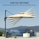 image 5 of Outsunny 3.7 x 2.7 m Cantilever Parasol w/ 360° Rotation, Black 