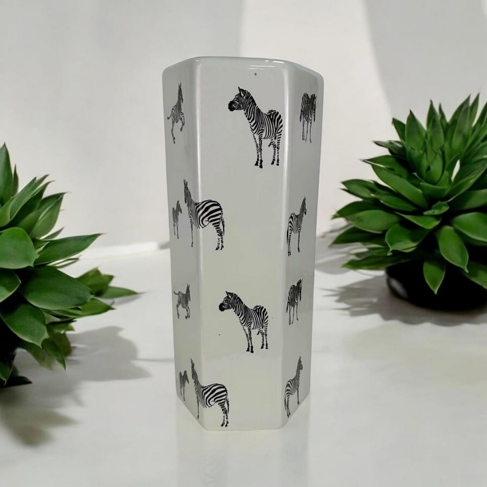 image 1 of 18 Inch Zebra Print Umbrella Stand - L20 x W20 x H46 cm