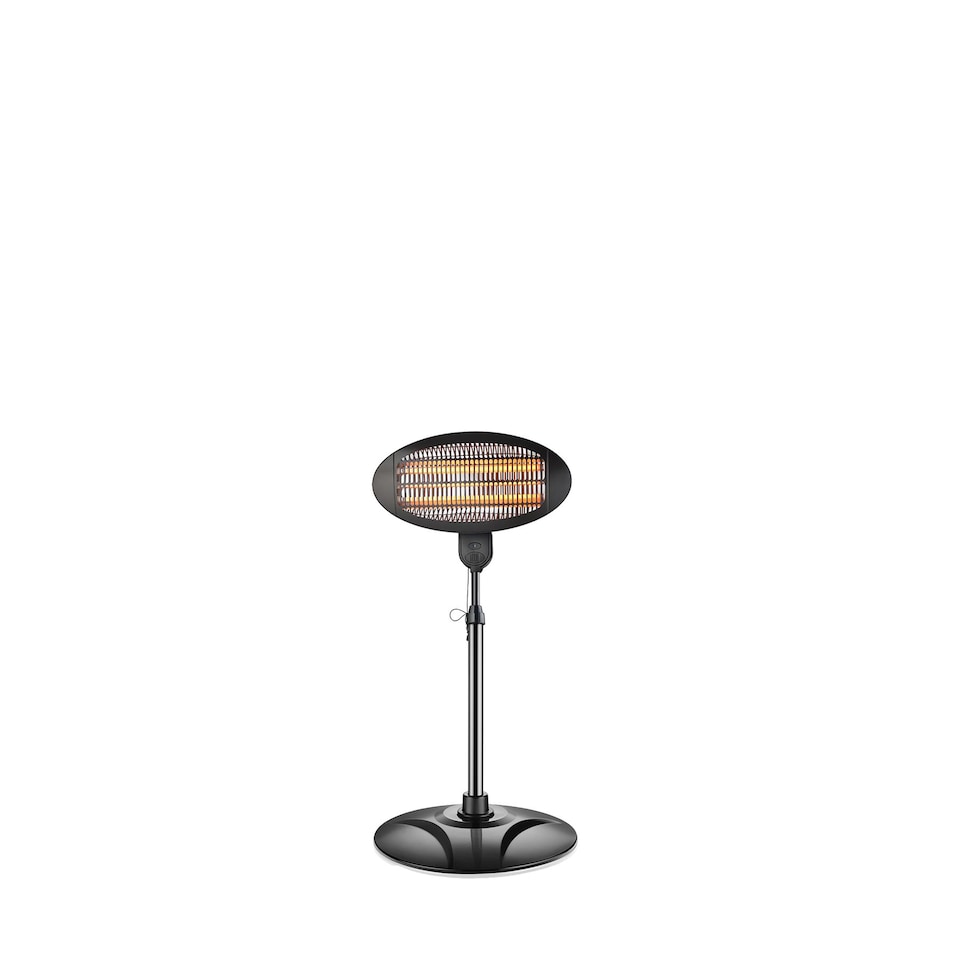 image 1 of Daewoo 2000W Electric Patio Heater with Adjustable Pole