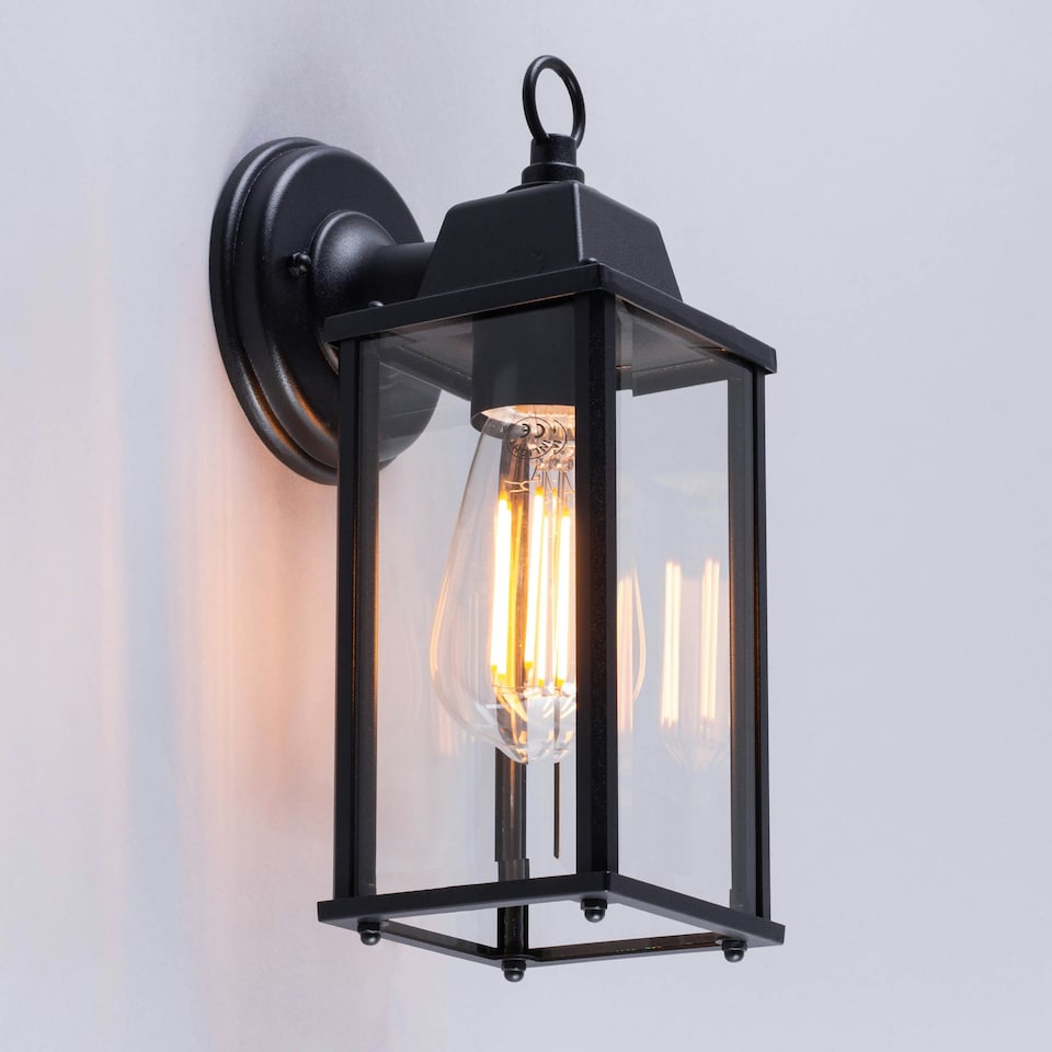 image 1 of BHS Lille Outdoor Wall Light, Black