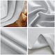 image 2 of Grey Eyelet Curtains - Thermal Blackout Curtains  - 66 x 72 Inch Drop - 2 Panel | Grey | One Size