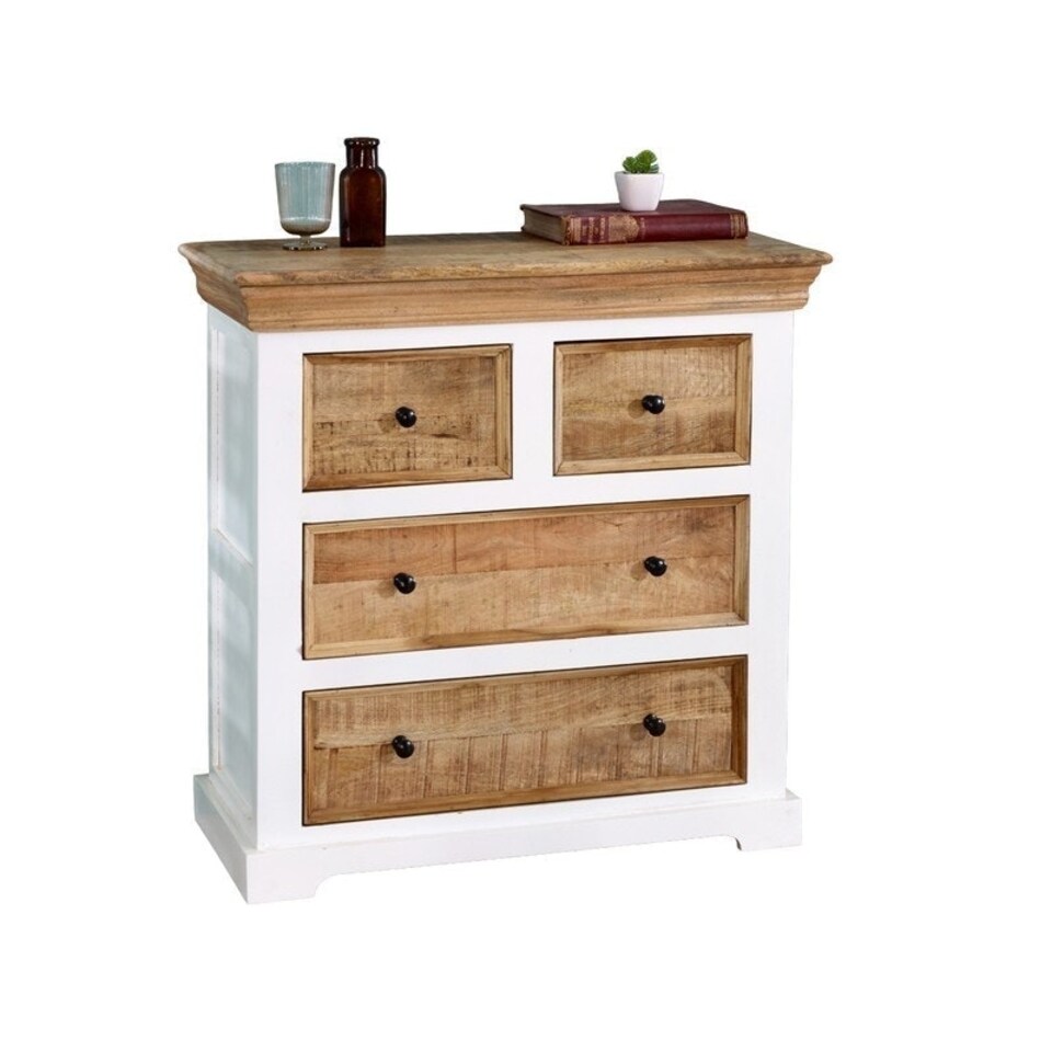 image 1 of Alfie 4 Chest of Drawers - Mango Wood - L35 x W80 x H80 cm