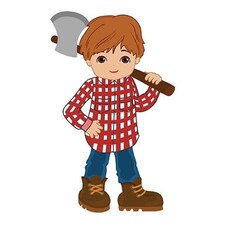 Woodcutter Little Red Riding Hood Fairy Tales Star Mini Cardboard Cutout 94cm