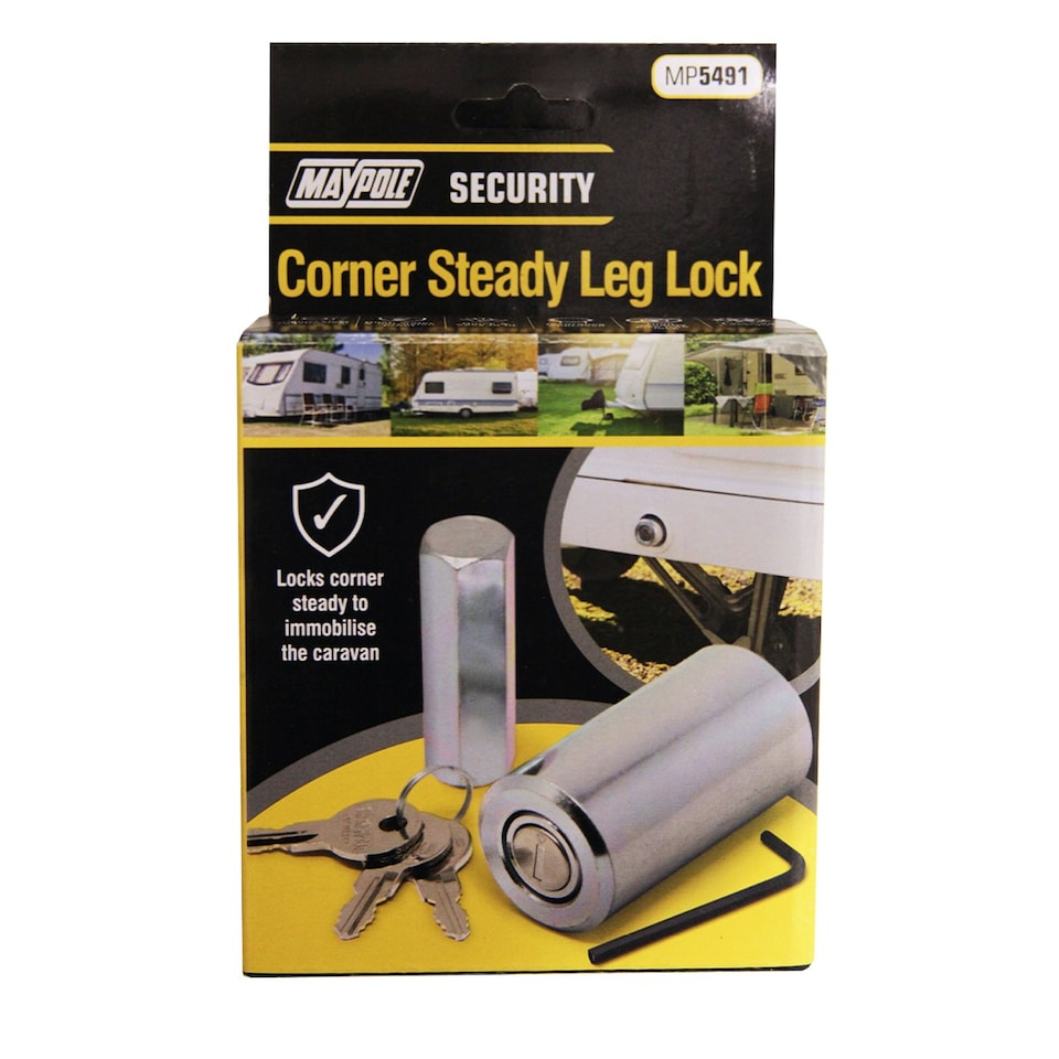 image 1 of Stronghold Waterproof Caravan Leg Lock - Brass - One Size