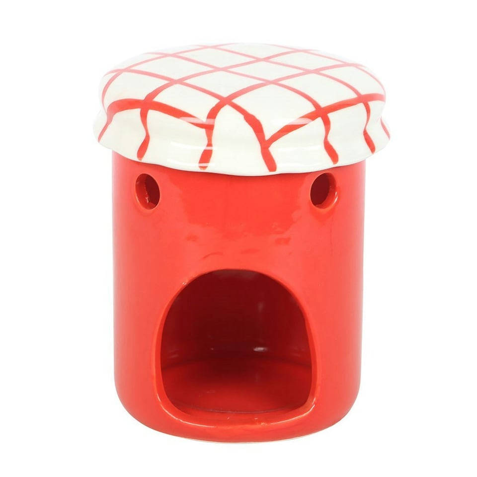 image 1 of Strawberry Jam Jar Oil Burner and Wax Warmer