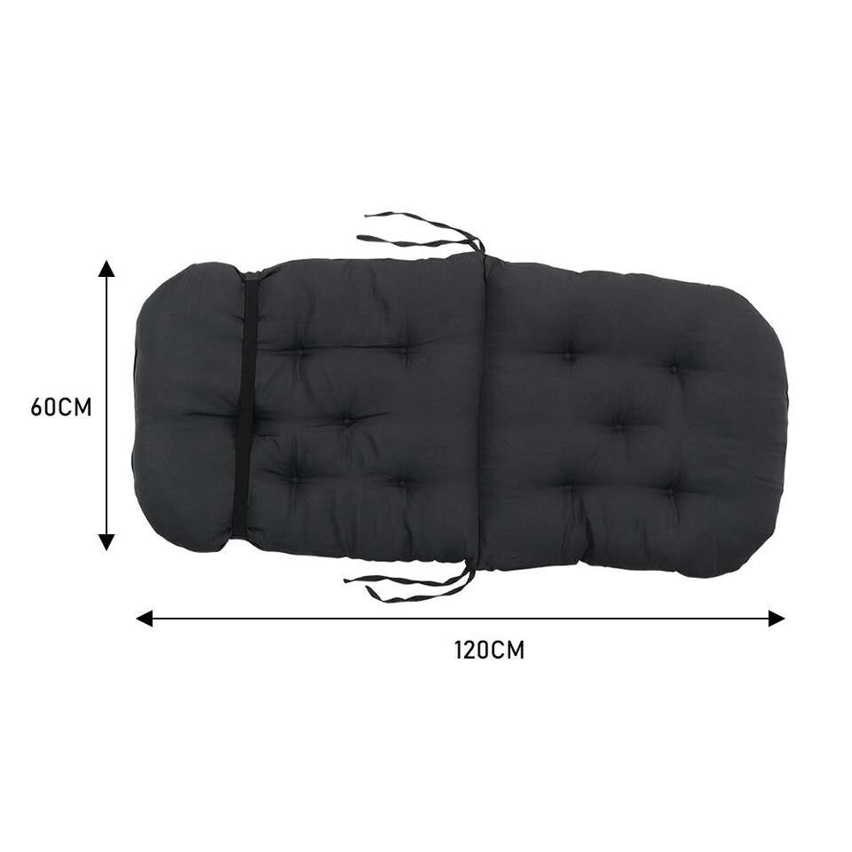 image 1 of Living and Home Rocking Chair Tufted Seat Pad Non-Slip Seat Cushion