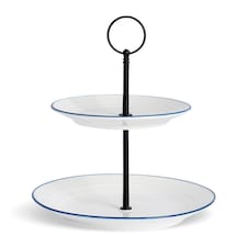 Nicola Spring White Farmhouse Cake Stand - 21cm | White | White