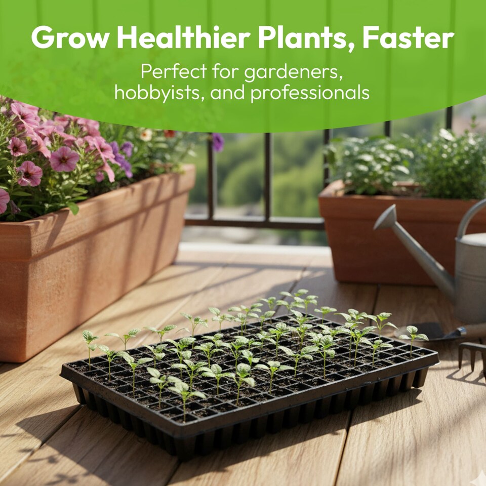 image 1 of 160 Cell Root Trainer Tree Trays Deep Propagation Trays Pack of 9