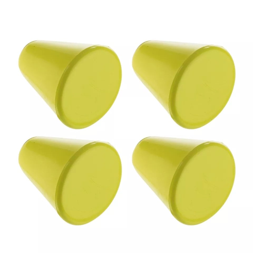 image 1 of Green Plastic Cone Door Knobs and Handles | Green | 4