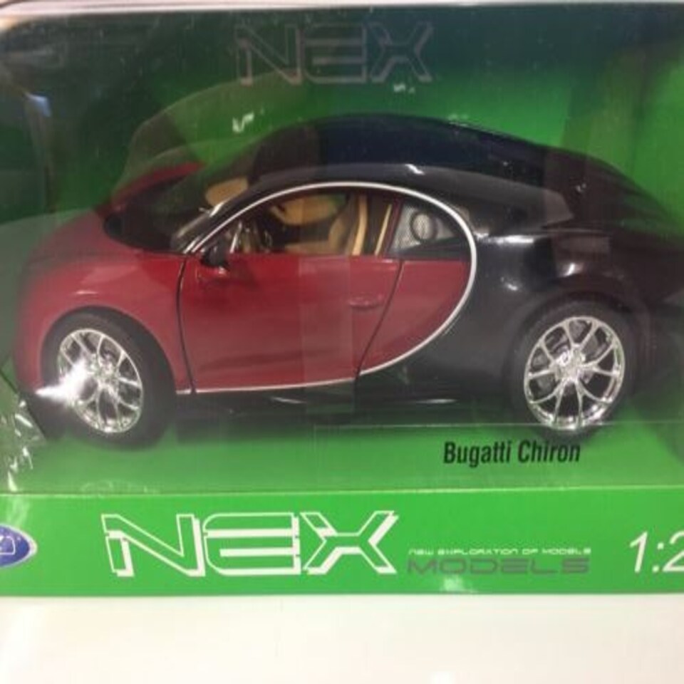 image 1 of Bugatti Chiron Red 2016 Welly 24077 Scale 1:24-27
